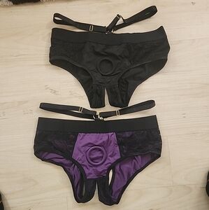 Trans-FTM-Briefs-O-Ring-Straps-On Lacy-Underwear-Panty-Women